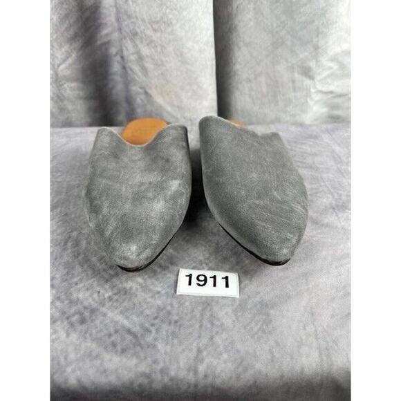 Andre Assous Womens Tiana Almond Toe Flat Mules Loafers Graphite Suede Size 8.5 - Picture 2 of 6